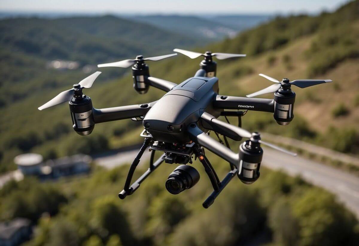 Close-up of advanced, well-maintained safety equipment and a drone